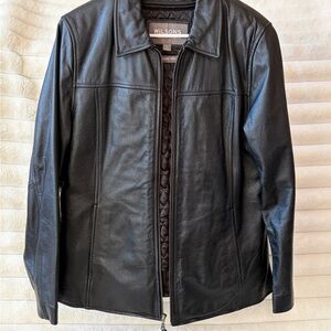 Wilsons Leather Black Jacket for Men